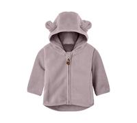 Fleecejacke NAME IT "NBNMEEKO JACKET SOLID", Mädchen, Gr. 80, keepsake lila, Fleece, Obermaterial: 100% Polyester, unifarben, regular fit normal, Jacken Fleecejacke (62326507-80) keepsake lila