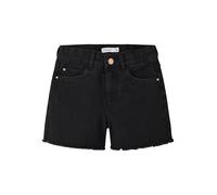 name it Damen NKFRANDI DNMTAYA HW MOM NOOS Shorts, Black Denim, 158