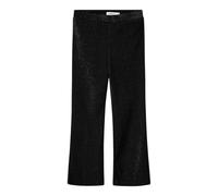 Leggings NAME IT "NKFROISIN BOOTCUT PANT", Mädchen, Gr. 116, N-Gr, schwarz, Web, Obermaterial: 92% Polyamid, 7% metallisierte Fasern, 1% Elasthan, glänzend, Hosen Leggings (17695231-116) schwarz