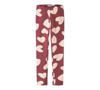 Leggings NAME IT "NKFDAVINA AOP SWE LEGGING BRU NOOS", Mädchen, Gr. 86, N-Gr, wild ginger aop:with pastel rose tan big hearts, Jersey, Obermaterial: 95% Baumwolle, 5% Elasthan, bedruckt, lang, Hosen L