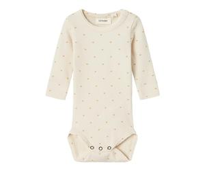 Name IT Elfenbein Baby - Mädchen Langarmbody Nbfgago Ls Slim Body Lil Noos 80