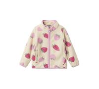 Name It Fleecejacke NMFMEEKO BERRY, bedruckt, 100% Polyester, grau (fog) Mädchen Gr. 116