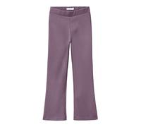 Jerseyhose NAME IT "NKFFRIKKALI für Mädchen mit ausgestelltem Bein und Viskose", Mädchen, Gr. 128, N-Gr, lila (arctic dusk), Jersey, Obermaterial: 67% Viskose, 28% Polyester, 5% Elasthan, unifarben, a