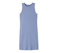 Jerseykleid NAME IT "NKFNAKAL SL SLIM DRESS NOOS", Mädchen, Gr. 164, N-Gr, lila impression, Jersey, Obermaterial: 95% Baumwolle, 5% Elasthan, slim fit kniefrei, Rundhals, Kleider Jerseykleid, Baumwoll