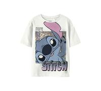 Kurzarmshirt NAME IT "NKFFORA STITCH SS NREG TOP BOX NOOS WDI", Jungen, Gr. 158/164, hellweiß, Jersey, Obermaterial: 95% Baumwolle, 5% Elasthan, bedruckt, normal, Rundhals, Shirts, Baumwollmischung, D