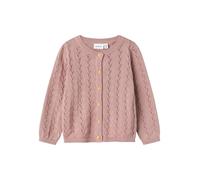 Name It Strickjacke NMFBANNI – Ajour-Strick, 100% Baumwolle – Mädchen Gr. 68, Deauville Mauve