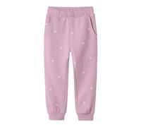 Sweatpants NAME IT "NMFVALBA SWE PANT UNB NOOS", Mädchen, Gr. 92, N-Gr, rosa (corsage), Sweatware, Obermaterial: 100% Baumwolle, bedruckt, normal knöchellang, Hosen (27042908-92) corsage