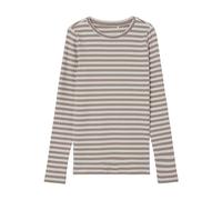 NAME IT Mädchen Nkfsuraja Xsl Ls Top Noos, Mocha Meringue/Pattern:stripe, 158-164