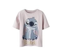 NAME IT Mädchen Nkfakun Stitch Ss Nreg Top Box Noos Wdi, Burnished Lilac, 122/128 cm