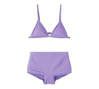 name it Girl's NLFZINDULLE Rib Bikini, Sand Verbena, 146/152