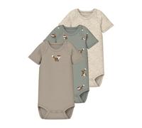 Name it - Kid's NBMBody S/S Fox 3-Pack - Alltagsunterwäsche, Gr. 56, grau (Shadow/Aluminum/PeyoteMelange)