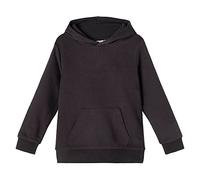 name it Herren NKMLENO LS SWEAT WH BRU NOOS Sweatshirt, Black, 134-140