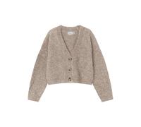 Strickjacke NAME IT "NKFHOLLY BOXY SHORT KNIT CARD NOOS" Gr. 158 (164), beige (pure cashmere) Mädchen Strickjacken (52663805-158) pure cashmere