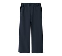Schlupfhose NAME IT "NKFNALINNA WIDE PANT NOOS", Mädchen, Gr. 98, N-Gr, navy blazer, Jersey, Obermaterial: 95% Polyester, 5% Elasthan, unifarben, weit lang, Hosen Schlupfhose, Materialmix, weiter Bein