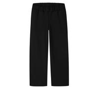 Schlupfhose NAME IT "NKFNALINNA WIDE PANT NOOS", Mädchen, Gr. 122, N-Gr, schwarz, Jersey, Obermaterial: 95% Polyester, 5% Elasthan, unifarben, weit lang, Hosen Schlupfhose, Materialmix, weiter Beinsch