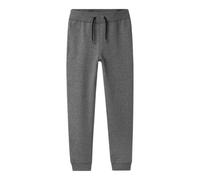 Sweathose NAME IT "NKMSWEAT - Jogger mit verstellbarem Bund und Rippbündchen", Jungen, Gr. 164, N-Gr, grau (dunkelgrau melange), angeraute Sweatware, Obermaterial: 80% Baumwolle, 20% Polyester, melier