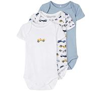NAME IT Jungen Kurzarm Body Set aus Bio-Baumwolle Dusty Blue 68