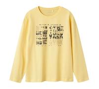 NAME IT Jungen Langarmshirt nkmVUX Loose Fit = Locker geschnitten Loose Fit = Locker geschnitten (New York - gelb 122-128)