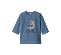 name it Langarmshirt Nbmlidus Coronet Blue - Junge - Gr. Newborn (0 - 6 Monate)