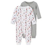 NAME IT Jungen NBNNIGHTSUIT 2P Zip Grey Mel Circus 13195692, Grey Melange, 50