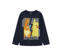 Name IT Jungen Nkmamas Pokemon Nreg Top Box Noos Sky Langarmshirt, Dark Sapphire, 146-152 EU