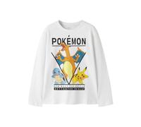Name IT Jungen Nkmast Pokemon Ls Nreg Top Box Noos Sky, Bright White, 146/152 cm