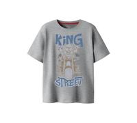 NAME IT Jungen Nkmbent Ss Nreg Top Box, Grey Melange, 122/128 cm