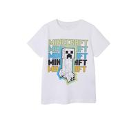 NAME IT Jungen Nkmjin Minecraft Top Box Noos Bfu T-Shirt, Bright White, 158-164 EU