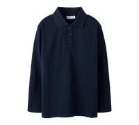 NAME IT Jungen Nkmkally Ls Nreg Polo Noos, Dark Sapphire, 122/128 cm