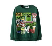 NAME IT Jungen Nkmneven Minecraft Nreg Sweat Bru Bfu, Bistro Green, 122-128