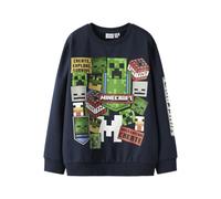 NAME IT Jungen Nkmneven Minecraft Nreg Sweat Bru Bfu, Navy Blazer, 116 cm