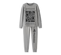 NAME IT Jungen Nkmolympos Ps Ls Nightset Bfu, Grey Melange, 134-140