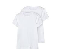 NAME IT Jungen nkmt slim 2p nos T Shirt, Bright White, 146/152 EU
