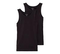 Unterhemd NAME IT "NKMTANK 2P für Jungen mit Rundhals und elastischem Tragekomfort", Jungen, Gr. 92, 2 Stk., N-Gr, schwarz, Jersey, Obermaterial: 95% Baumwolle, 5% Elasthan, unifarben, normal, Rundhal