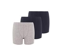 NAME IT Jungen NKMTIGHTS 3P SOLID NOOS Boxershorts (3-er Pack), Mehrfarbig (Grey Melange), 158