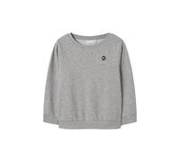 Sweatshirt NAME IT "NKMVIMO LS SWEAT BRU NOOS", Jungen, Gr. 134/140, grau (grau melange), Sweatware, Obermaterial: 60% Baumwolle, 40% Polyester, unifarben, casual, lässig geschnitten hüftlang, Rundhal