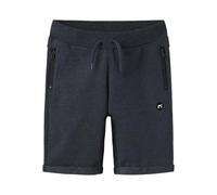Sweatshorts NAME IT "NKMVIMO SWE SHORTS BRU NOOS", Jungen, Gr. 110, N-Gr, blau (schwarz sapphir), Sweatware, Obermaterial: 60% Baumwolle, 40% Polyester, unifarben, regular fit kurz, Hosen Sweatshorts,