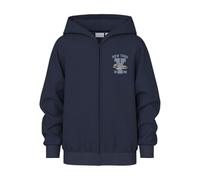 NAME IT Jungen Nkmvoltinus Nreg Sweat Card Wh Bru, Navy Blazer, 116