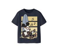 T-Shirt NAME IT "NMMART MICKEY SS NREG TOP BOX WDI", Mädchen, Gr. 110, blau (navy blazer), Jersey, Obermaterial: 95% Baumwolle, 5% Elasthan, bedruckt, regular fit normal, Rundhals, Shirts T-Shirt, Bau