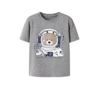 NAME IT Jungen Nmmdilka Ss Nreg Top Box, Grey Melange, 110 cm