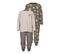 Name It Nightset Langarm-pyjama 2 Einheiten 3-4 Jahre Dusty Olive / Bear AOP and YD