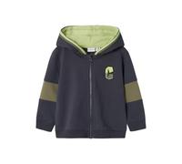 NAME IT Jungen Nmmnormano Nreg Card Wh Bru Sweatshirt-Jacke, India Ink, 104 EU