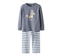 Schlafanzug NMMRAMEL Jungen NAME IT Boxy-Fit graublau Gr. 98/104
