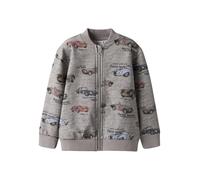 NAME IT - NMMREINER LS NREG SWEAT CARD BRU BOX grey melange - Gr. - 116