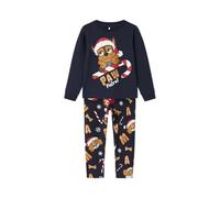 NAME IT Jungen Nmmslava Paw Ls Nightset Cplg, Navy Blazer, 110