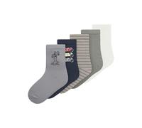Socken 5er-Pack Ringel Motive Jungen NAME IT grau Gr. 22/24