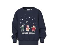 NAME IT Jungen Nmmvismas Ls Nreg Sweat Bru, Navy Blazer, 104