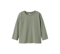 Langarmshirt NAME IT "NMMVOBBO LS NREG TOP NOOS", Jungen, Gr. 86, shadow, Jersey, Obermaterial: 100% Baumwolle, unifarben, normal normal, Rundhals, abgesteppte Kante, Shirts Langarmshirt, in Basic-For