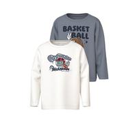 NAME IT Jungen Nmmvux 2P Ls Top, Tradewinds, 104 (2er Pack)