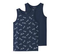 Name it - Kid's Tank Top Titan Skater 2-Packs - Top, Gr. 158-164, blau (Titan/Titan)